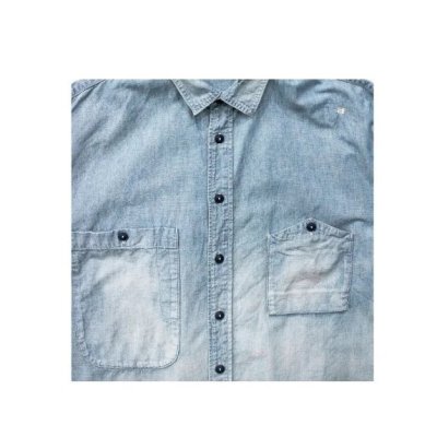 画像3: 【H.UNIT/エイチユニット】　Chambray big pocket work shirt (Customize)